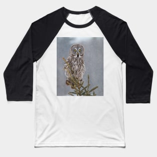 Great Grey Owl Baseball T-Shirt